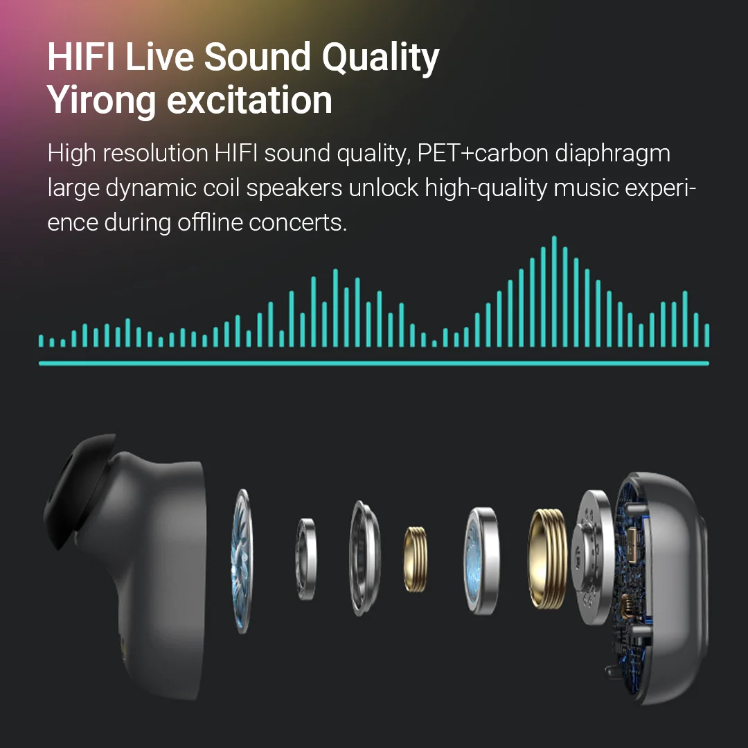 سماعات أذن لاسلكية متوافقة مع بلوتوث ، سماعات أذن ، سماعات رأس للألعاب مع ميكروفون ، صوت صادم Hifi ، V5.3 ، T20 #5