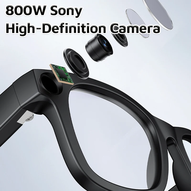 

AI Smart Glasses Recording Video Photo Camera Sunglasses Men Women Translator Wireless Bluetooth Touch Anti Blue Light Shades