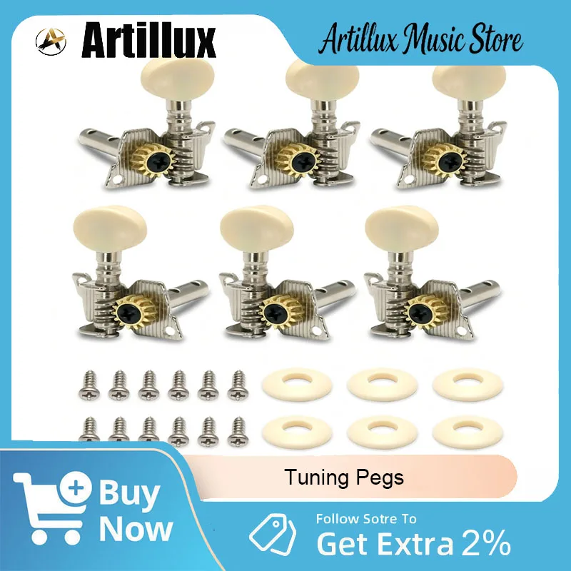 

Pack of 6 Guitar Machine Heads Suitable for Enhancing Sound Quality and Resonance on Acoustic and Electric Guitars