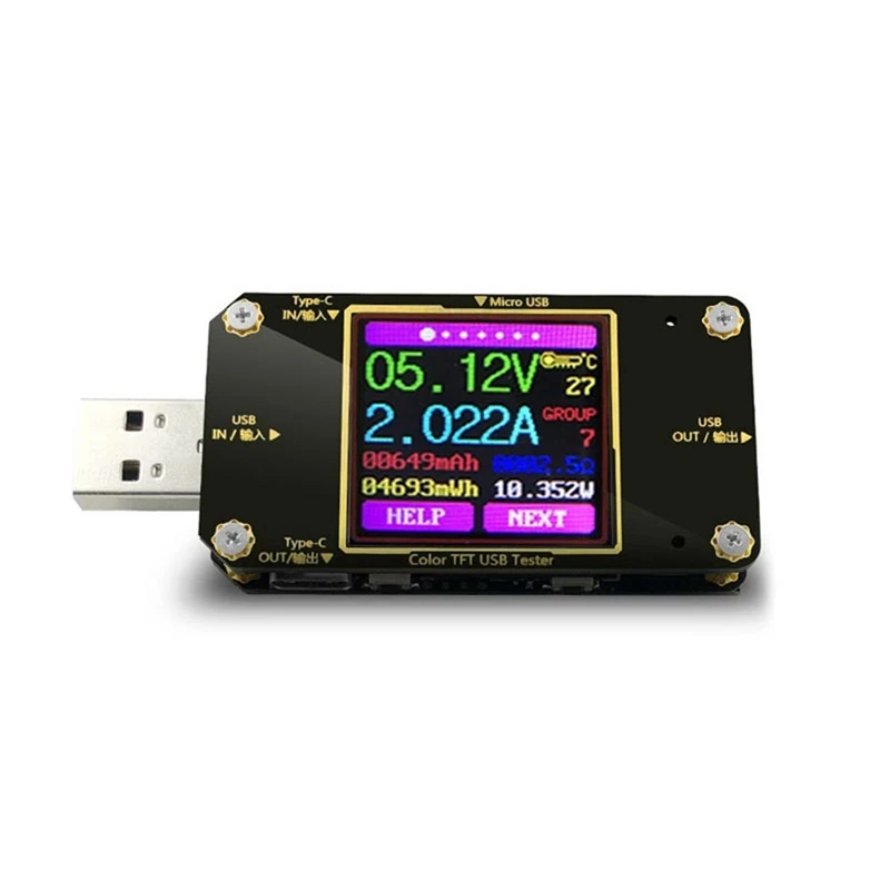 

1 Piece A3 Color Type-C Digital Voltmeter Dc Voltage Current Meter Ammeter Detector Power Bank Charger Indicator USB Tester