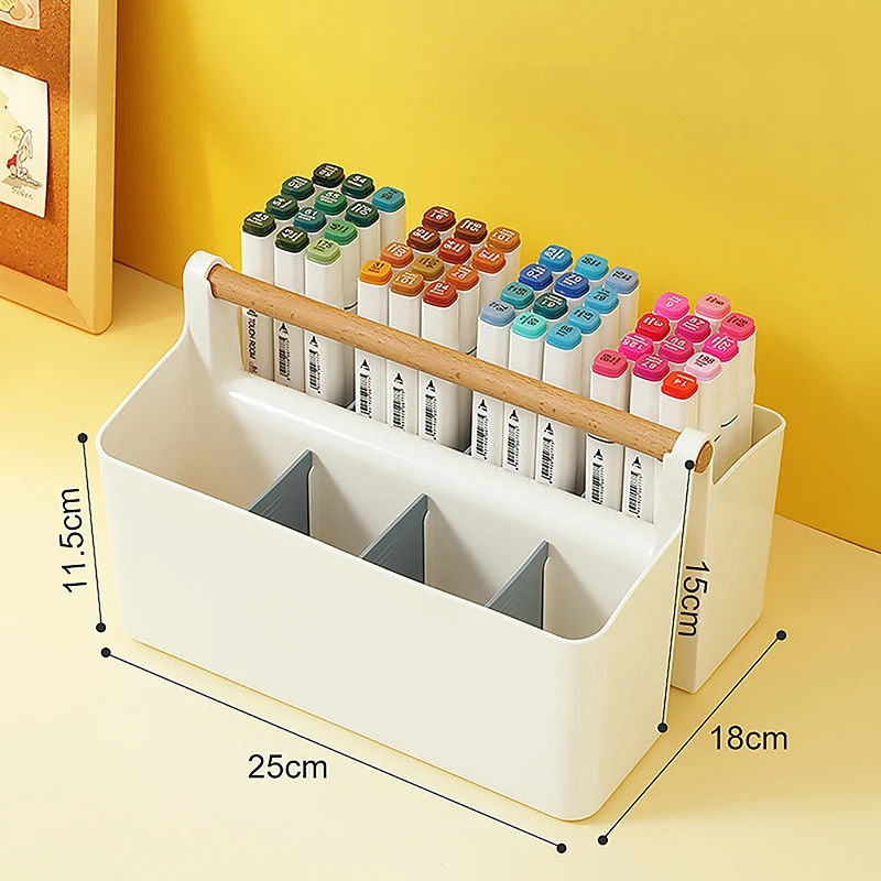 1pc Desktop Sundries Storage Basket Large Capacity Multifunctional Storage Holder School Office Portable Pen Holder Storage Box