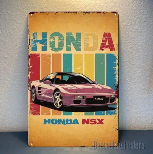 Nsx Auto-Metallposter – Sammlerstück aus Blechschildern, Größe: 8 x 12 Zoll, Aluminium