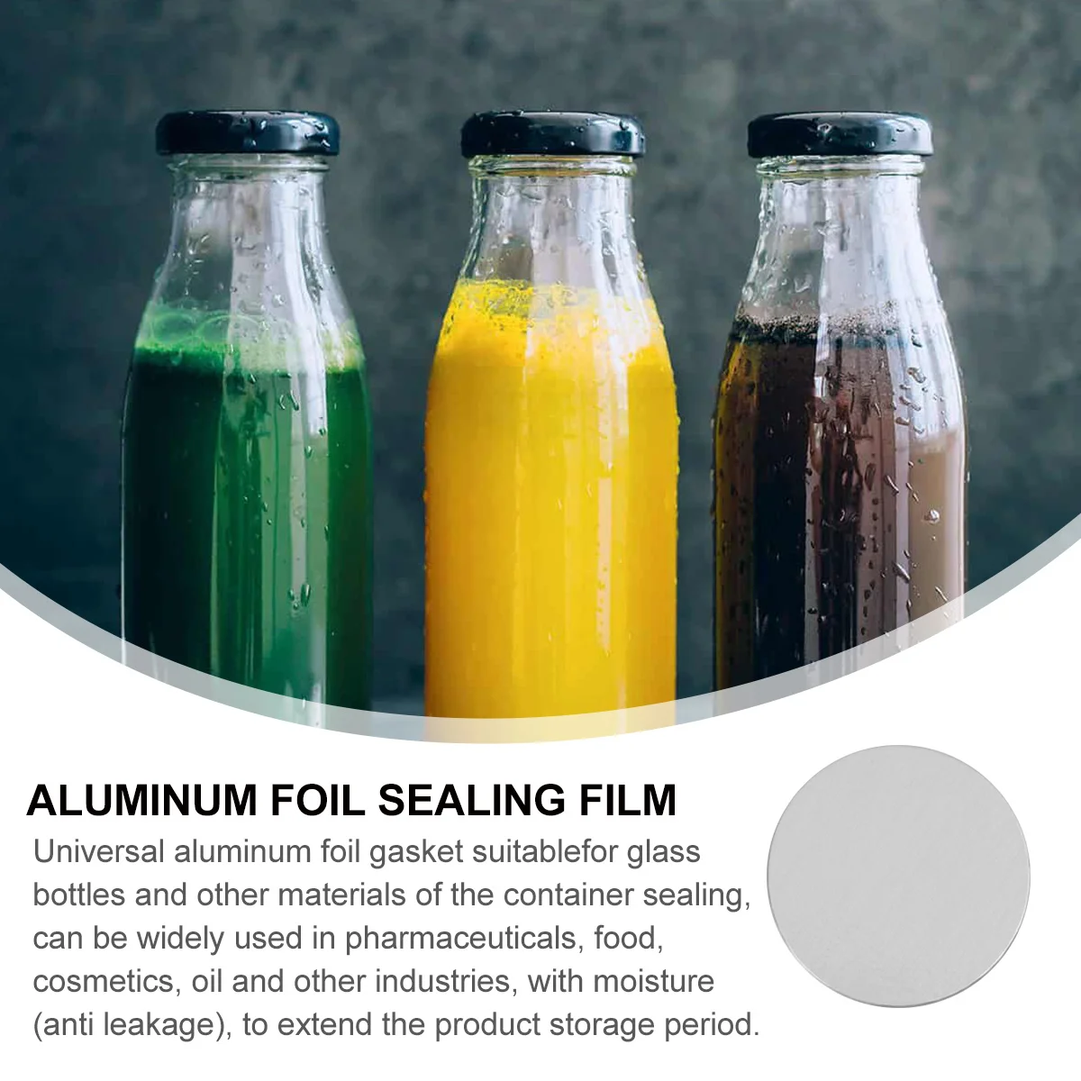 

Sealing Gasket For Glass Plastic Bottles Pressure Sensitive Foil Liner Stickers Stopper Containers Freshness Preservation