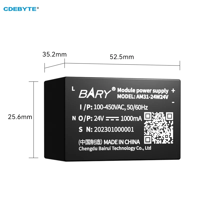 AC-DC Step Down Power Supply Module CDEBYTE AM31-24W24V 24V Low Power Small Size High Reliability Low Ripple