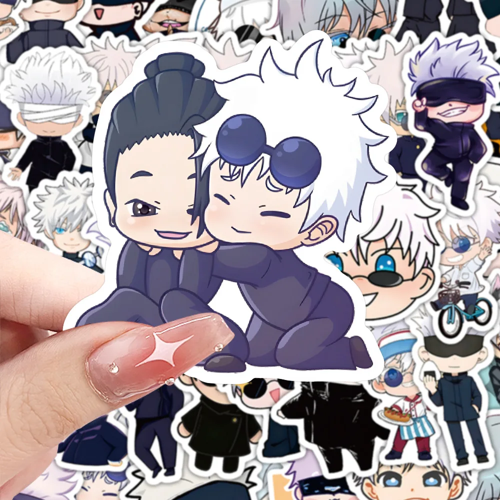 60 PZ Kawaii Cartoon Anime Jujutsu Kaisen Adesivi Itadori Yuji Cartoon Decal Laptop Skateboard Notebook Auto Bici Kid GIOCATTOLO