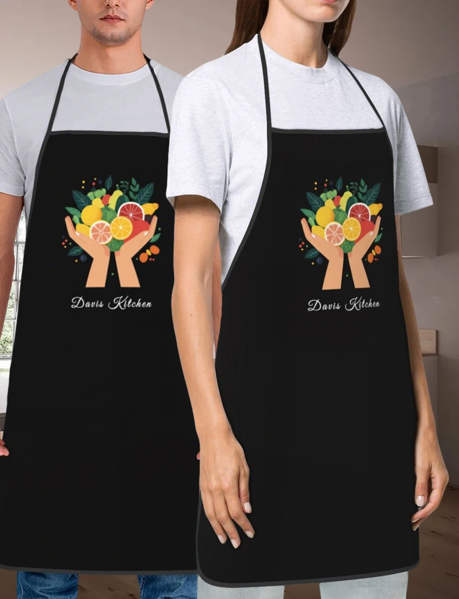 مخصص طباعة النص الرجال المطبخ المئزر التوقيع مآزر المطبخ المنزل الخبز الملابس عيد ميلاد سعيد #4