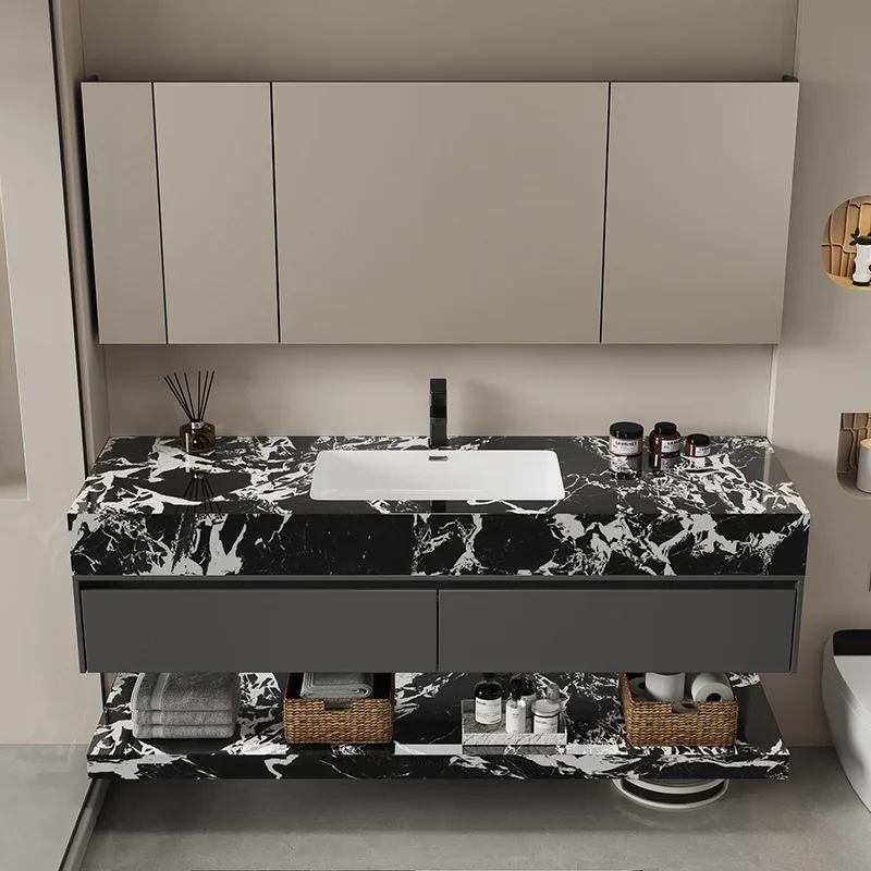 

Wall Mounted Bathroom Cabinet Waterproof Modern Space Saver Bathroom Cabinet Vanity Luxury Badkamer Kastje Home Furniture