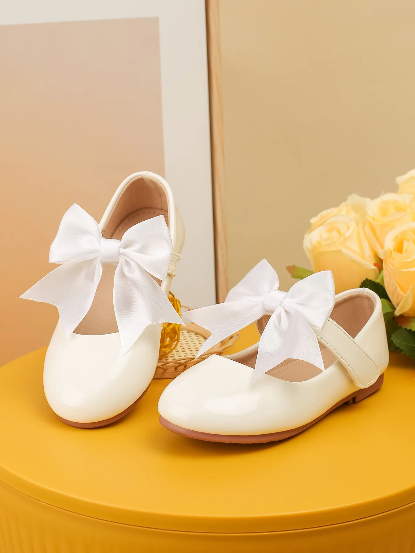 Mädchen Lackleder Mary Jane Ballerinas mit Schleife, Prinzessinnen-Kleiderschuhe, Kinder-Schuluniform, Hochzeitsfeier, Performance-Flachschuhe – Detail 16
