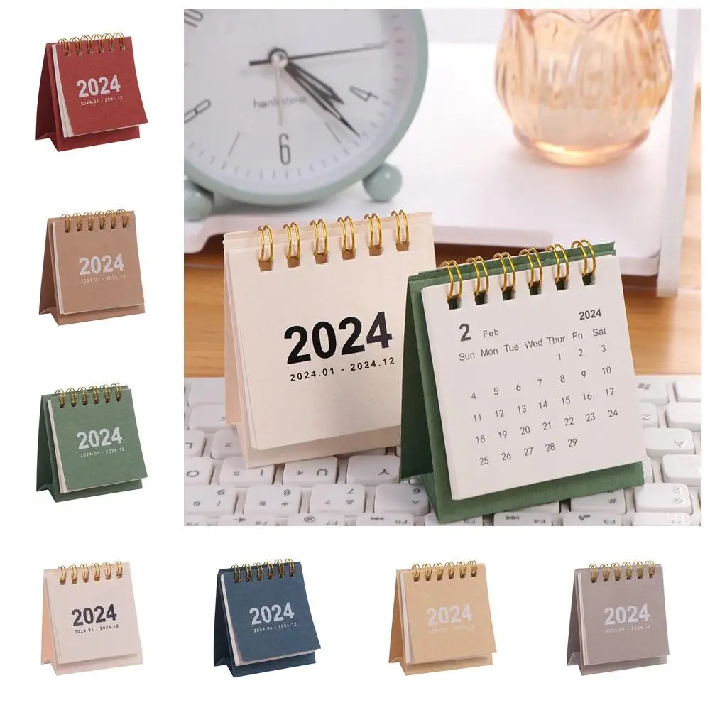 Agenda Organizer 2024 Calendar Daily Schedule Schedule Planner Mini Desk Calendar Yearly Agenda Standing Flip Calendar