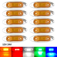 Luces LED universales para señalización lateral, iluminación de estilo piraña para camiones, remolques, barcos, coches y autobuses, 12V y 24V, 10 piezas