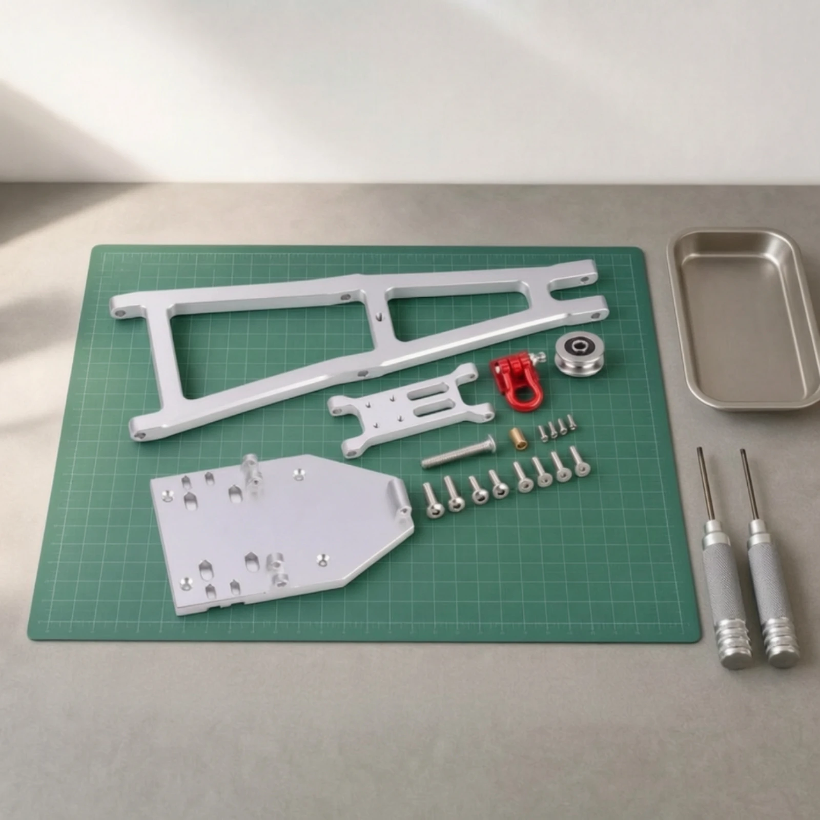 RC Recovery Crane Metal Scale Truck Arm Kit Winch Sturdy Hardware Lightweight for Trailer Builds