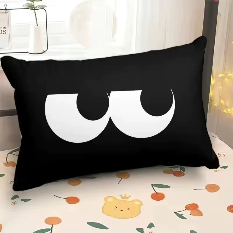 Funny Emoji Pillowcase Rectangular Decorative Cushion Cover Home Sofa Dorm Bed Gift Soft Comfort