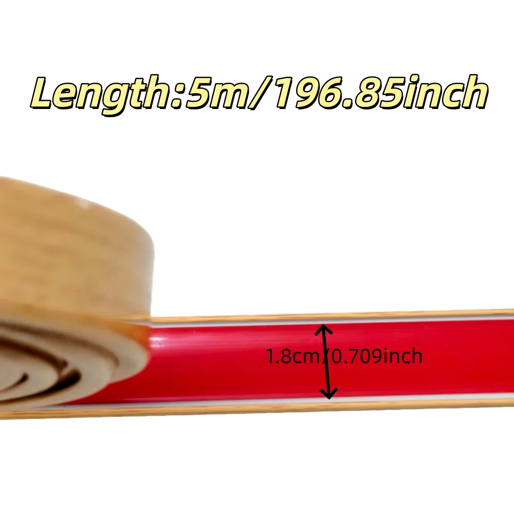 1PC 5m/196.85in Self-adhesive Cabinet Edge Strip,U-shaped Edge Banding,PVC Border Decoration,wardrobe and Desktop Edge Protector image 2
