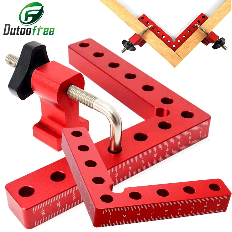 120/140/160mm Right Angle Fixing Clip 90° L-shaped Auxiliary Fixture Positioning Panel Fixing Clip Woodworking Clamping Tool
