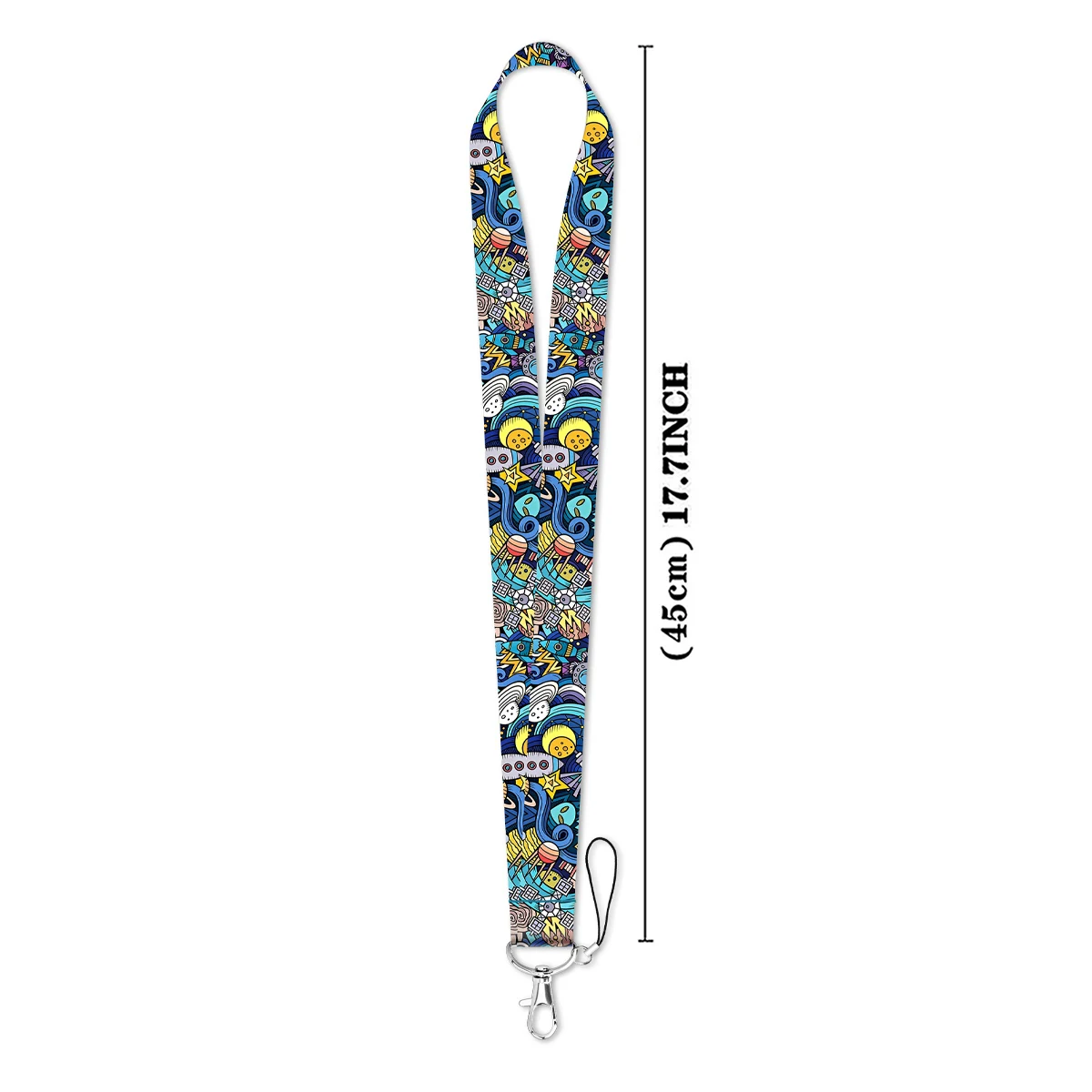 Space Exploration Lanyard For Keychain ID Card Cover Passport Student Cellphone Badge Holder Key Ring Neck Straps Accessories