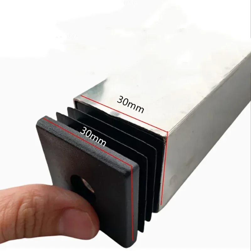 PP Plastic Square/Round Adjustable Feet Pad M10 M8 Table Chair Furniture Leg Non-Slip Cover Pipe End Cap Floor Protector