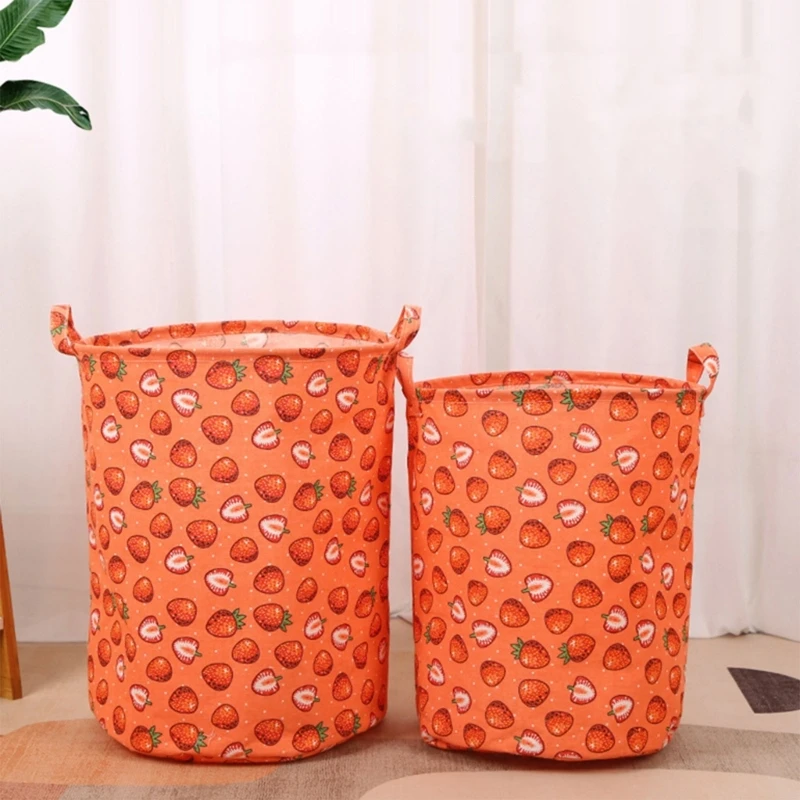 Y1UU Laundry Basket Foldable Cartoon Storage Basket Laundry Hamper with Handles Baby Children Toy Laundry Organiser Bag