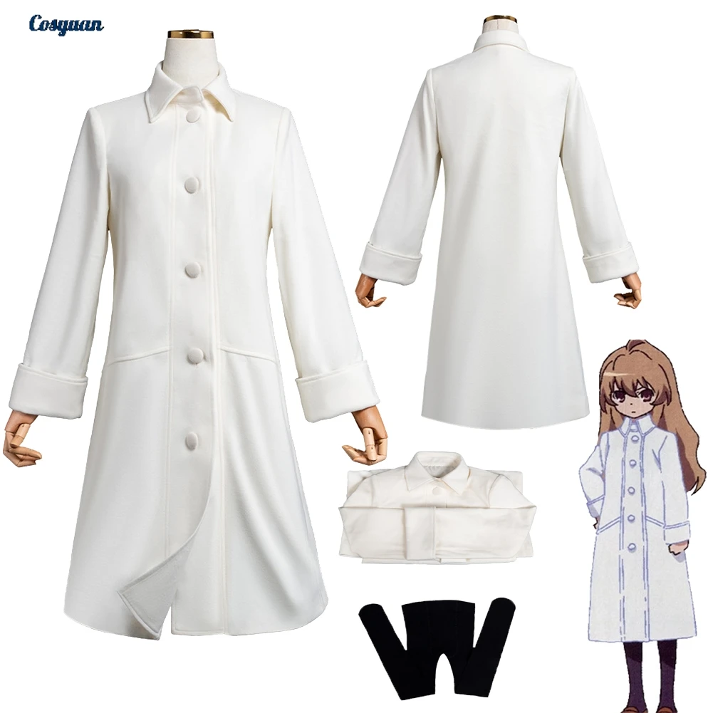 

Anime Toradora Cosplay Aisaka Taiga Coat Socks Clothes Women Party Disguise Roleplay Halloween Costume Carnival Outfits Suits