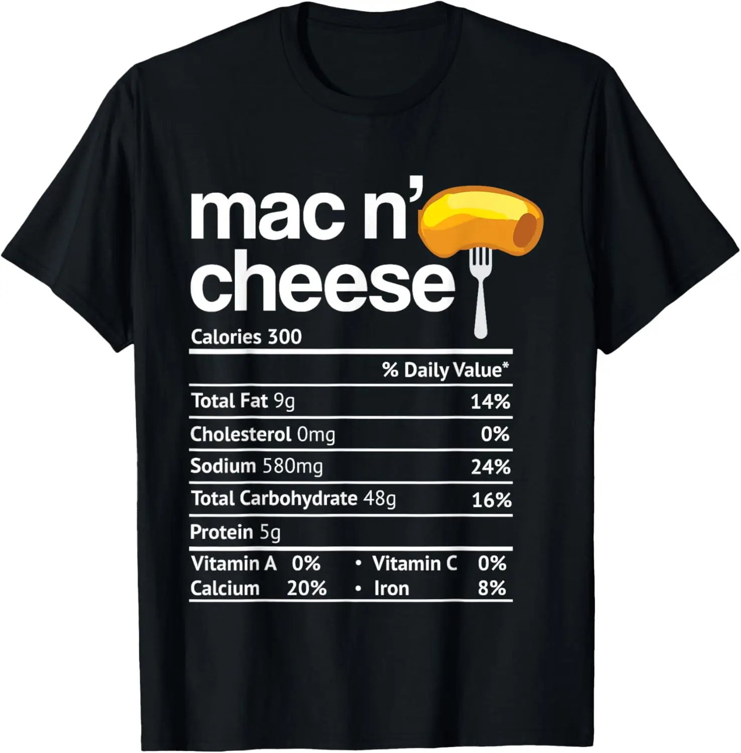 Mac y Cheese Nutrition Divertida camiseta de Acción de Gracias Mac N' Cheese