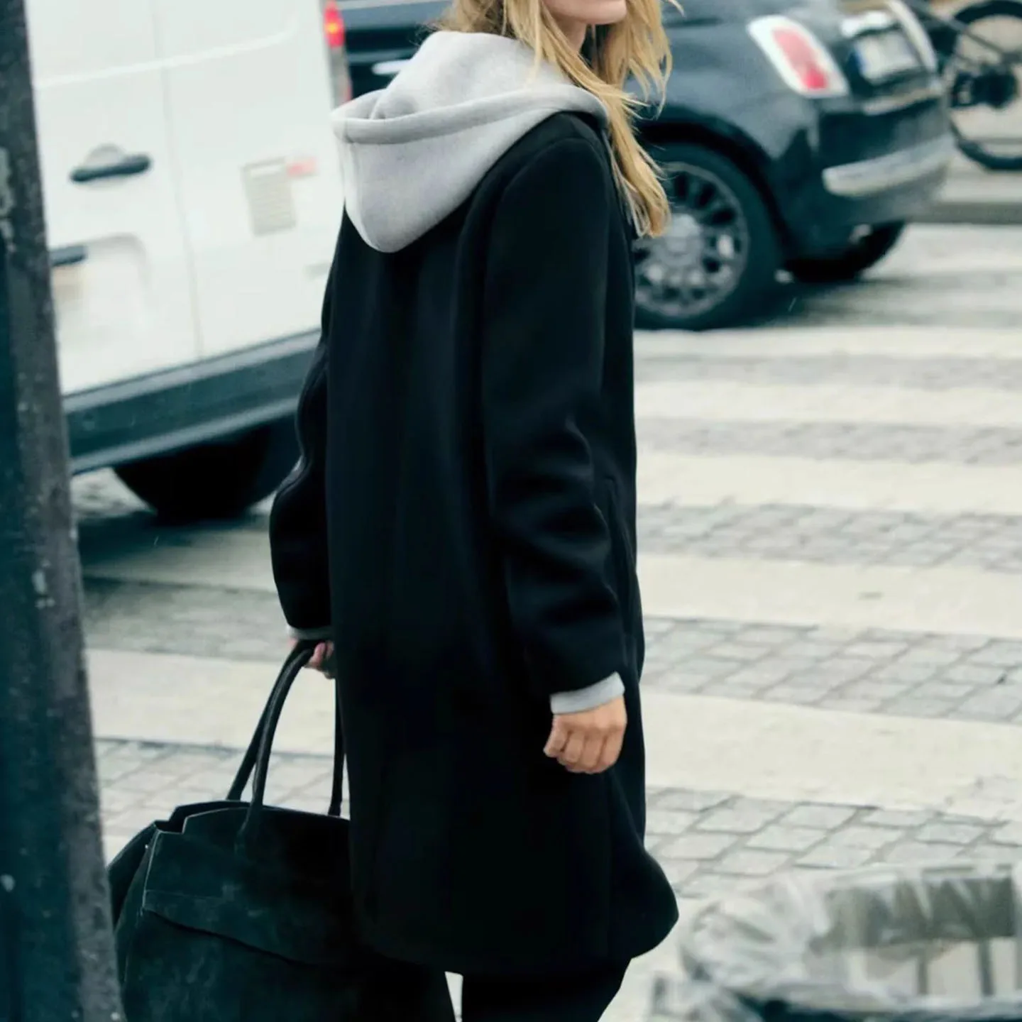 

Женское пальто со съемным капюшоном, весеннее новое поступление 2023, большая верхняя одежда из полиэфирного волокна Jaet