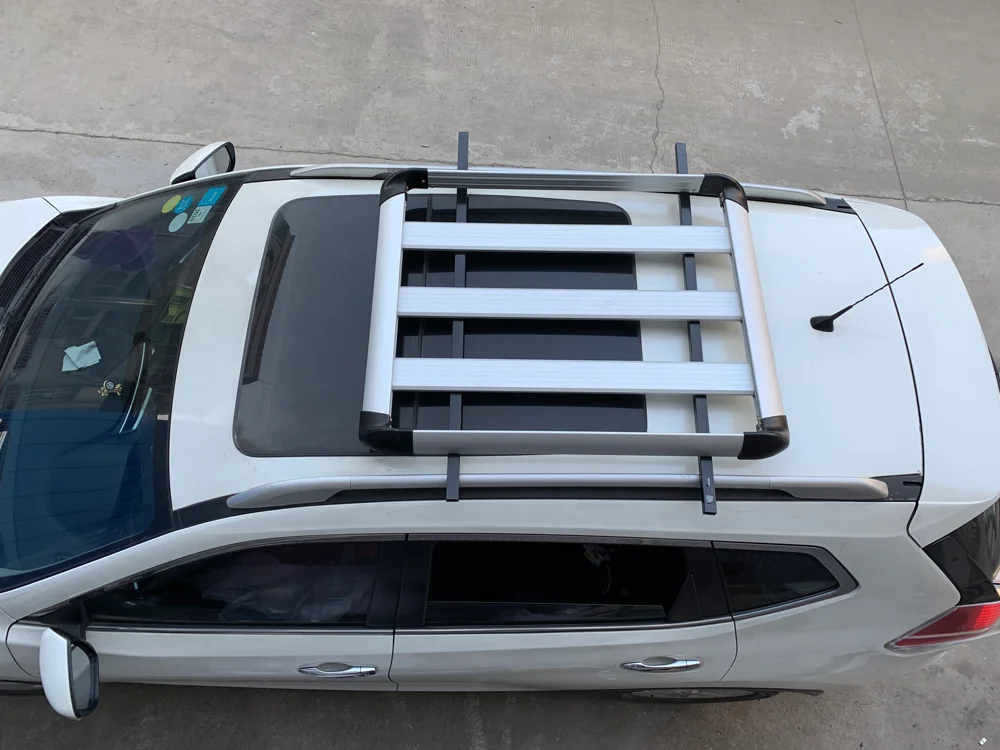 Single layer SUV removable aluminium alloy car luggage rack roof basket