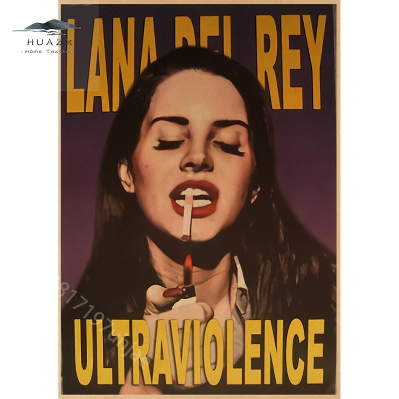 Singer Lana Del Rey Vintage Posters Born To Die Retro Kraft Paper Sticker DIY Room Bar Cafe Decor Gift Print Art Wall Paintings