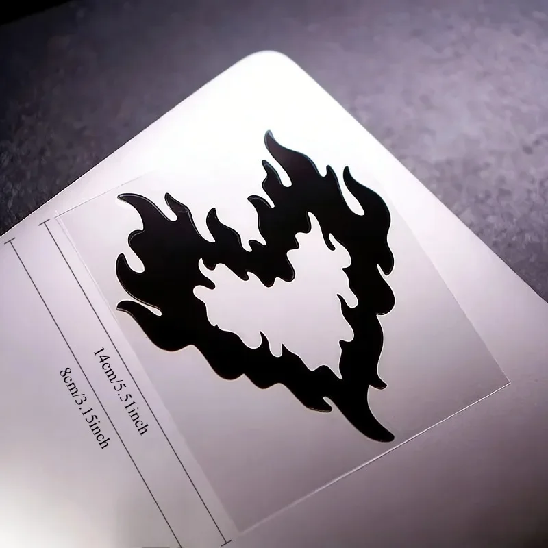 1pc Hell Fire Heart Car Sticker Waterproof Vinyl Decal for Motorcycle Helmet Tank Fairing