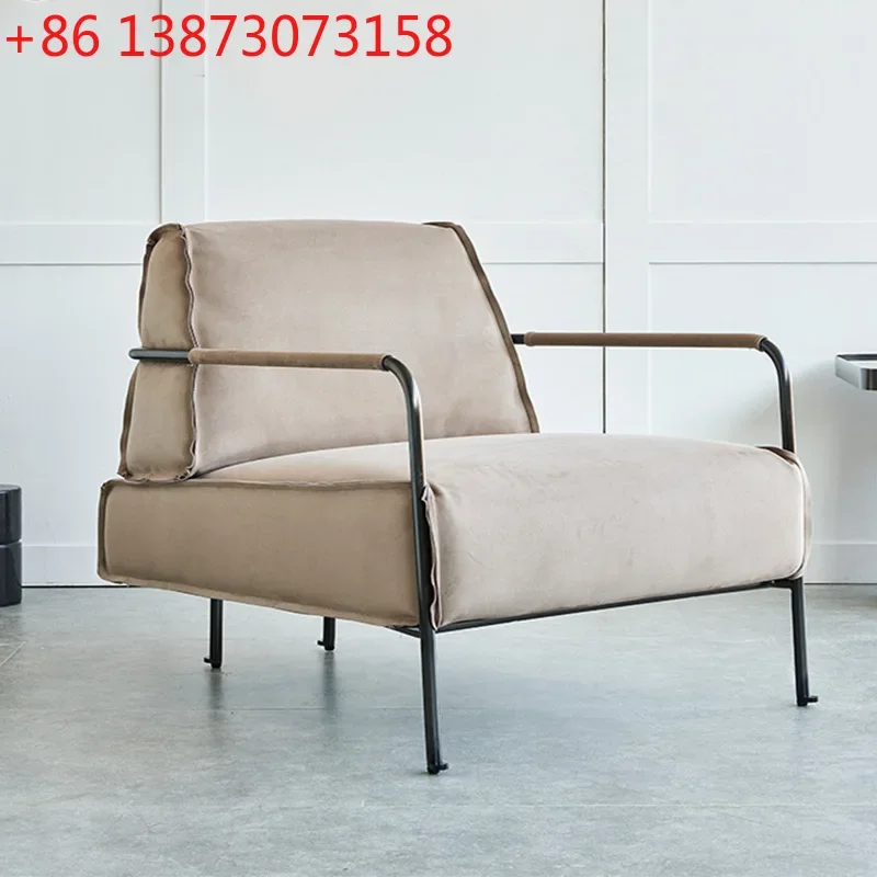 

Modern single light luxury minimalist apartment modern Internet celebrity living room balcony creative single chair