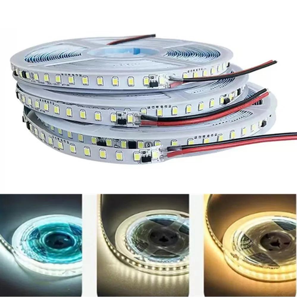 SMD2835 LED Strip High Brightness 120LEDs/m Ice Blue Green Yellow Pink Flexible And Cuttable Soft Lamp Bar  AC220-240V Home Stri