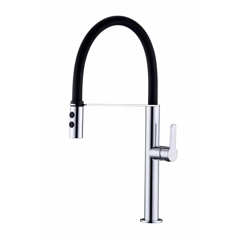 

ZC1- Современный дизайн, одинарный латунный кухонный смеситель с трехфункциональным выдвижным керамическим сердечником клапана для монтажа на палубе