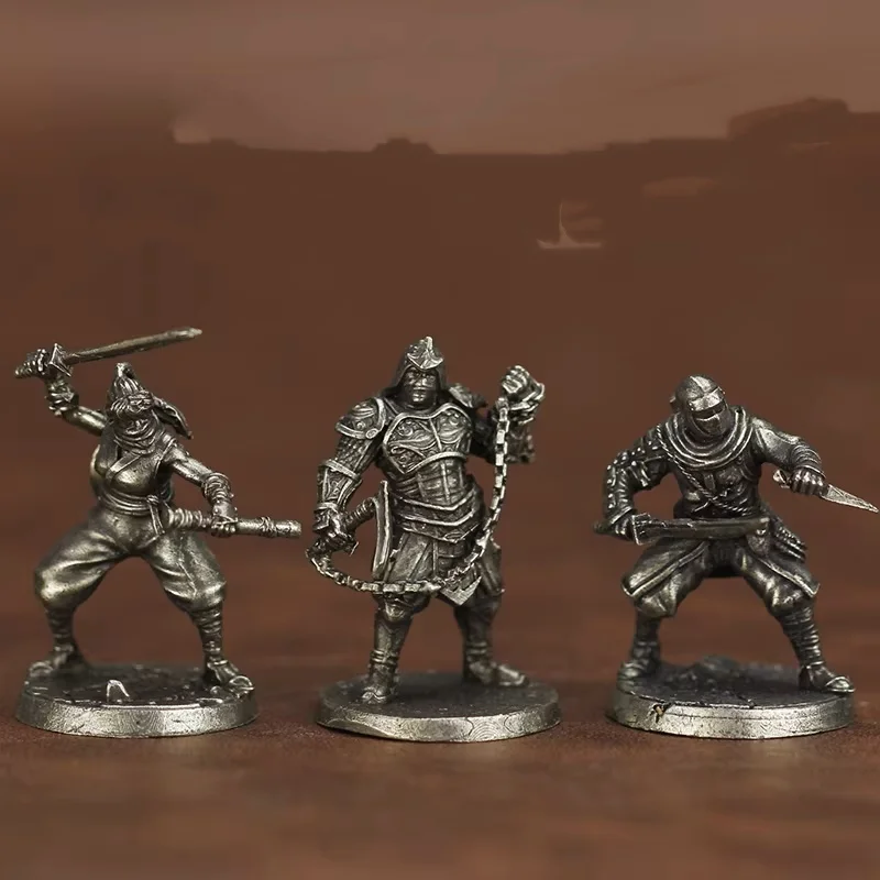2026 New Japanese Samurai Ninja Soldier Figure Metal Model Car Interior Decor Board Game Wargame Chess Piece