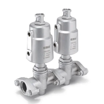 Supply Qingdao Elite ESG Angle Seat Valve Stainless Steel Angle Seat Valve Pneumatic Control Conjoined Valve