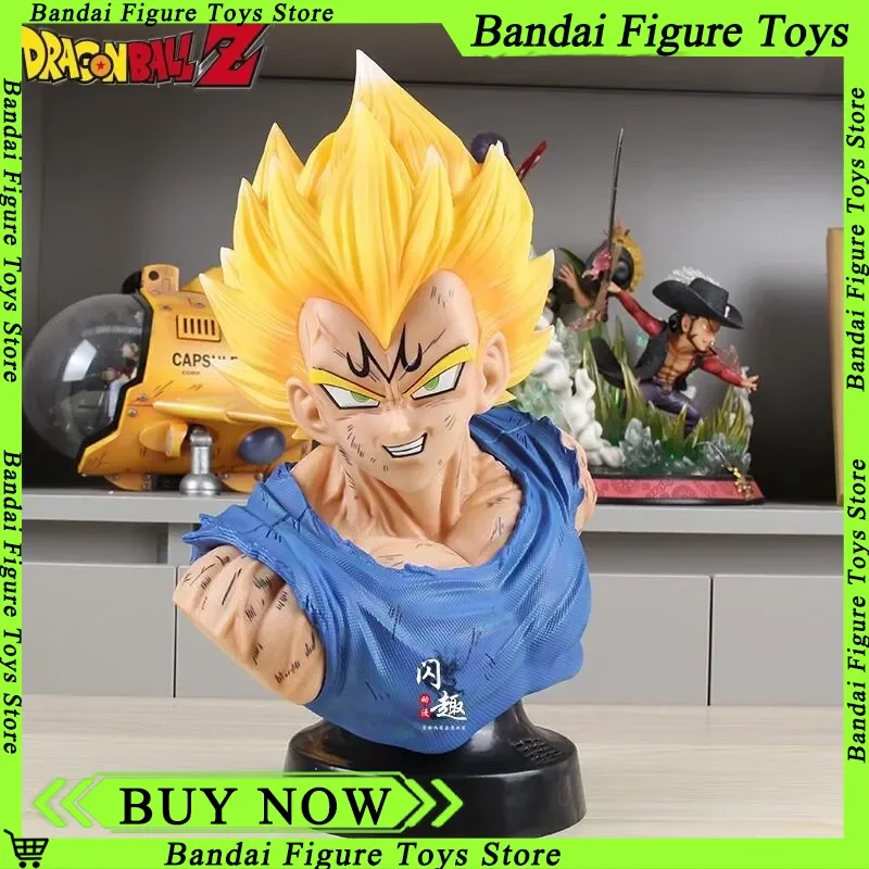 

37 см Dragon Ball Z аниме фигурка демонизированная Vegeta половина бюста Super Saiyan модель из ПВХ украшения коллекция детский подарок игрушки
