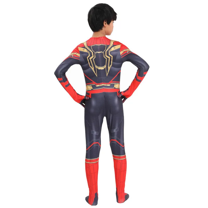 Spiderman No Way Home Cosplay Costume Jumpsuit Suit Boys Bodysuit Halloween Party Clothes Costume for Boys Adult Asian Size