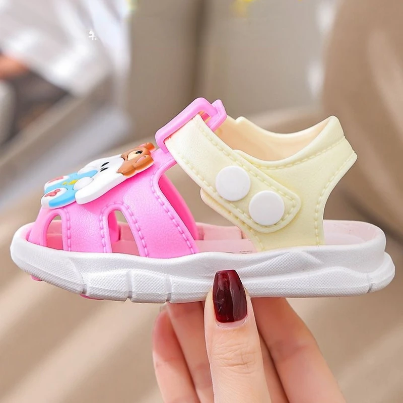 Estate neonati scarpe ragazze sandali bambini sandali da spiaggia cartone animato neonato bambino confortevole suola morbida scarpe per bambini 1-4