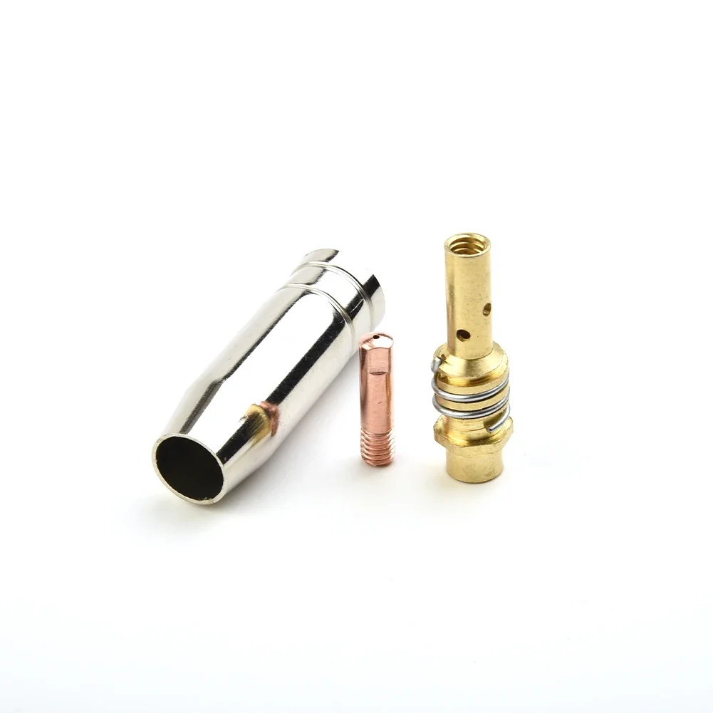 

3pcs/Set CO2 MIG Welding Torch Air Cooled MB 15AK Contact Tip Holder Gas Nozzle Welding Torch Part Tool Welding Accessories