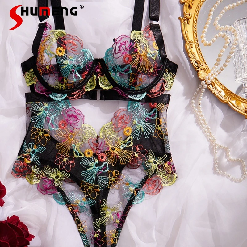 

Искушение, ажурная ночная рубашка, женское сексуальное женское белье Pure Desire, женское боди с вышивкой на косточках, пуш-ап