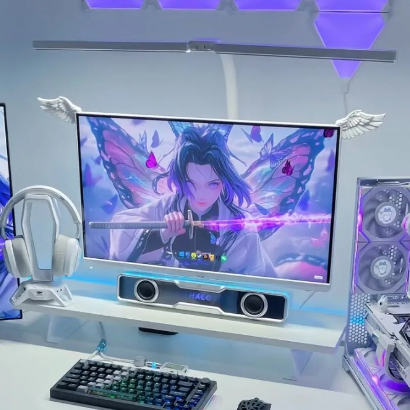 Angel Wings Cute Display Screen Decoration Customized Resin Material 3D Printing Display Screen Decoration Creative Esports Room