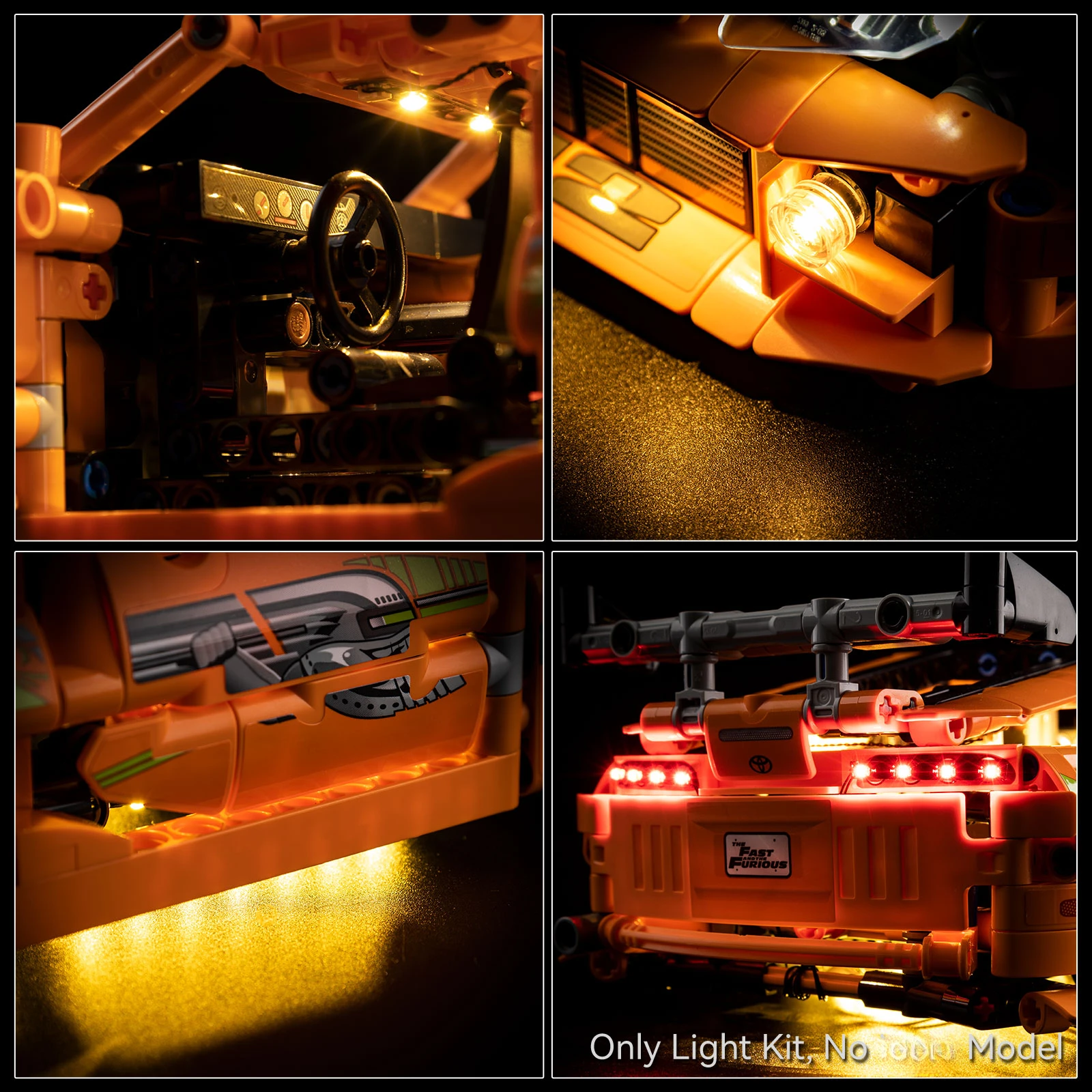 مجموعة إضاءة LED من EASYLITE لسيارة Toyota Supra MK4 42204 مجموعة مصابيح مكعبات بناء السيارة مجموعة إضاءة ألعاب بدون نموذج