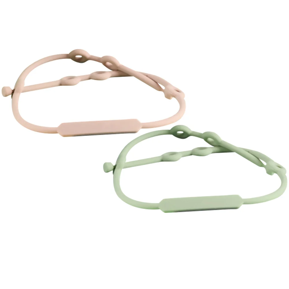 

2Pcs Baby Molar Teethers Safe Durable Material Stimulate Sensory Skills Infant Teething Chain Pacifier Holder Pacifier Clip