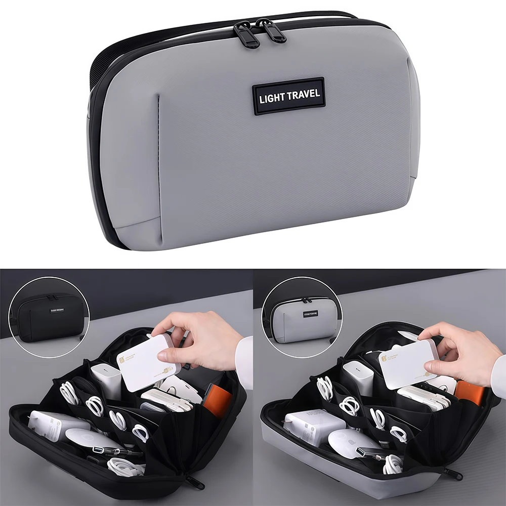 1Pcs Travel Tech Pouch, Waterproof Cord Case, Electronics Organizer Travel Case, Cable Organizer Storage Bag for Phone, Charger