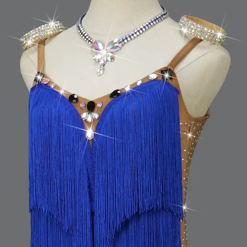 Nuevo traje de baile latino, ropa de graduación, vestido de fiesta para mujer, Falda corta de salón, Ropa de baile de escenario para niña, traje de Carnaval de noche 2025