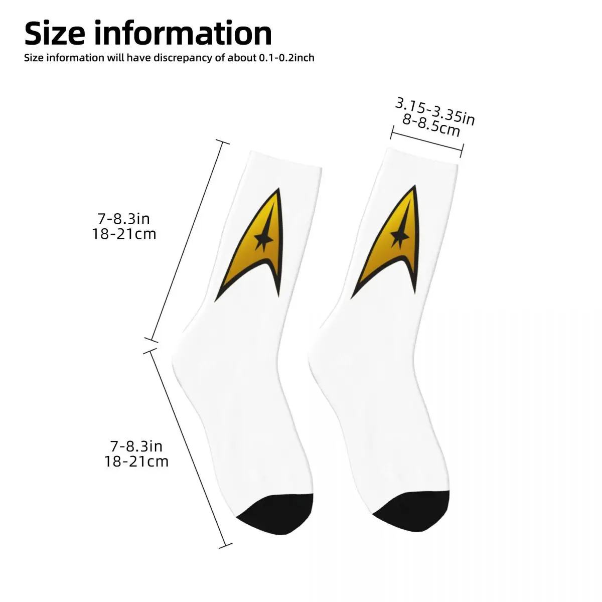 Star Treks Logo Design Theme Men Women Socks Outdoor Novelty Spring Summer Autumn Winter Stockings Gift