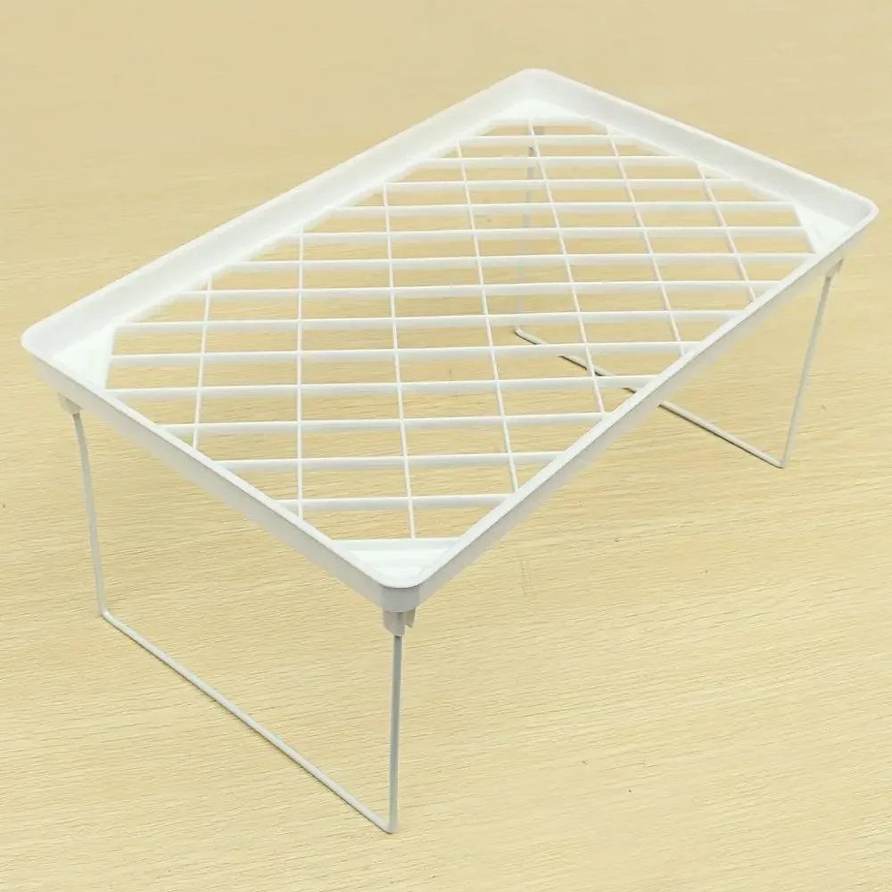 Składane, wielowarstwowe plastikowe półki z zatrzaskami, organizer do przechowywania w kuchni, uniwersalne regały do organizacji domu.