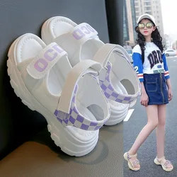 2024 Spring/summer New Children's Sandals Girls Soft Soled Casual Big Children Summer Student Beach Shoes