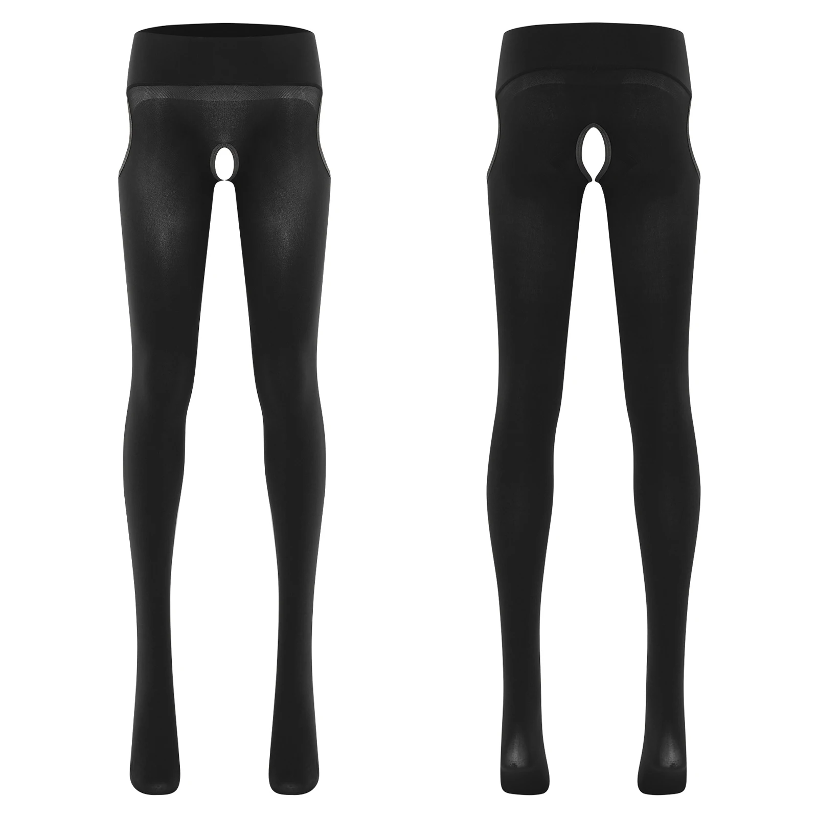 Women High Waist Sexy Crotchless Hollow Out Pantyhose Tights Bodystockings Couple Game Nightclub Rave Party Nightwear Clubwear