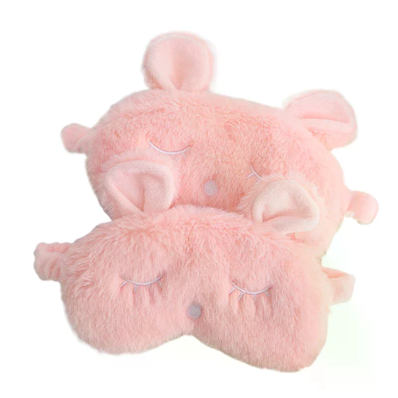 1Pcs Plush Rabbit Ears Sleep Eye Mask Light Proof Night Eye Cover Skin-Friendly Eye Patches For Adult Children To Sleep Better