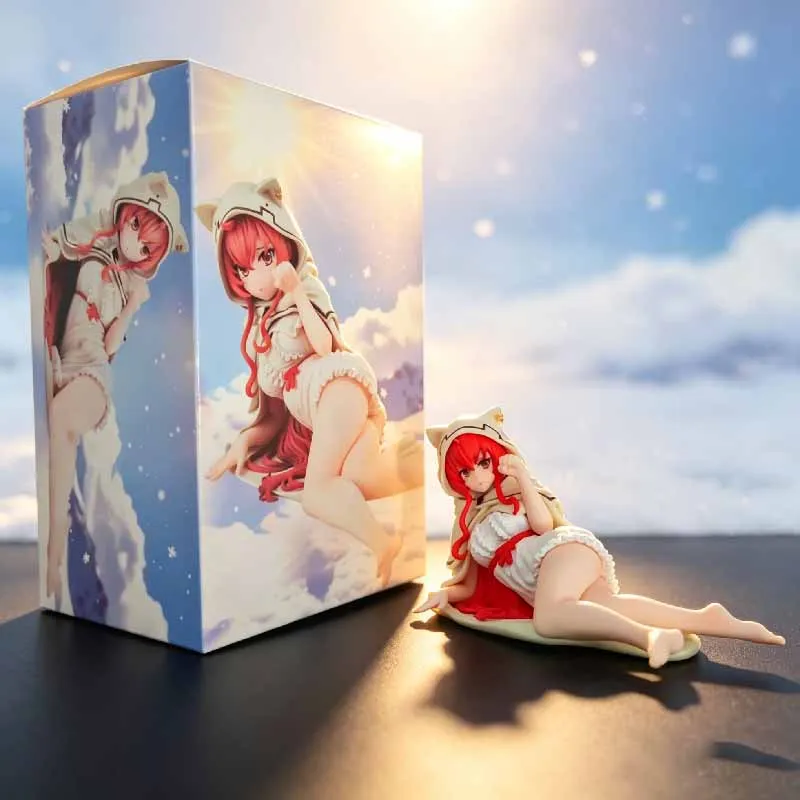Anime-Figur Eris Boreas Greyrat mit Roten Haaren, Liegend, mit Kapuze, Tischdekoration, Geschenk für Anime-Fans