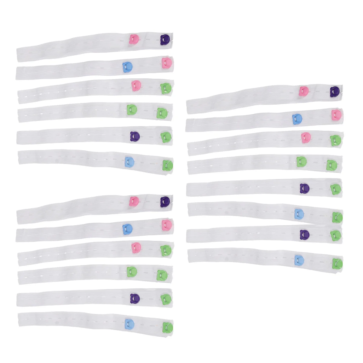20 Pcs Diapers Safety Nappy Fixing Belt Baby Nappies Newborn Elastic Strips White Buckle Fasteners
