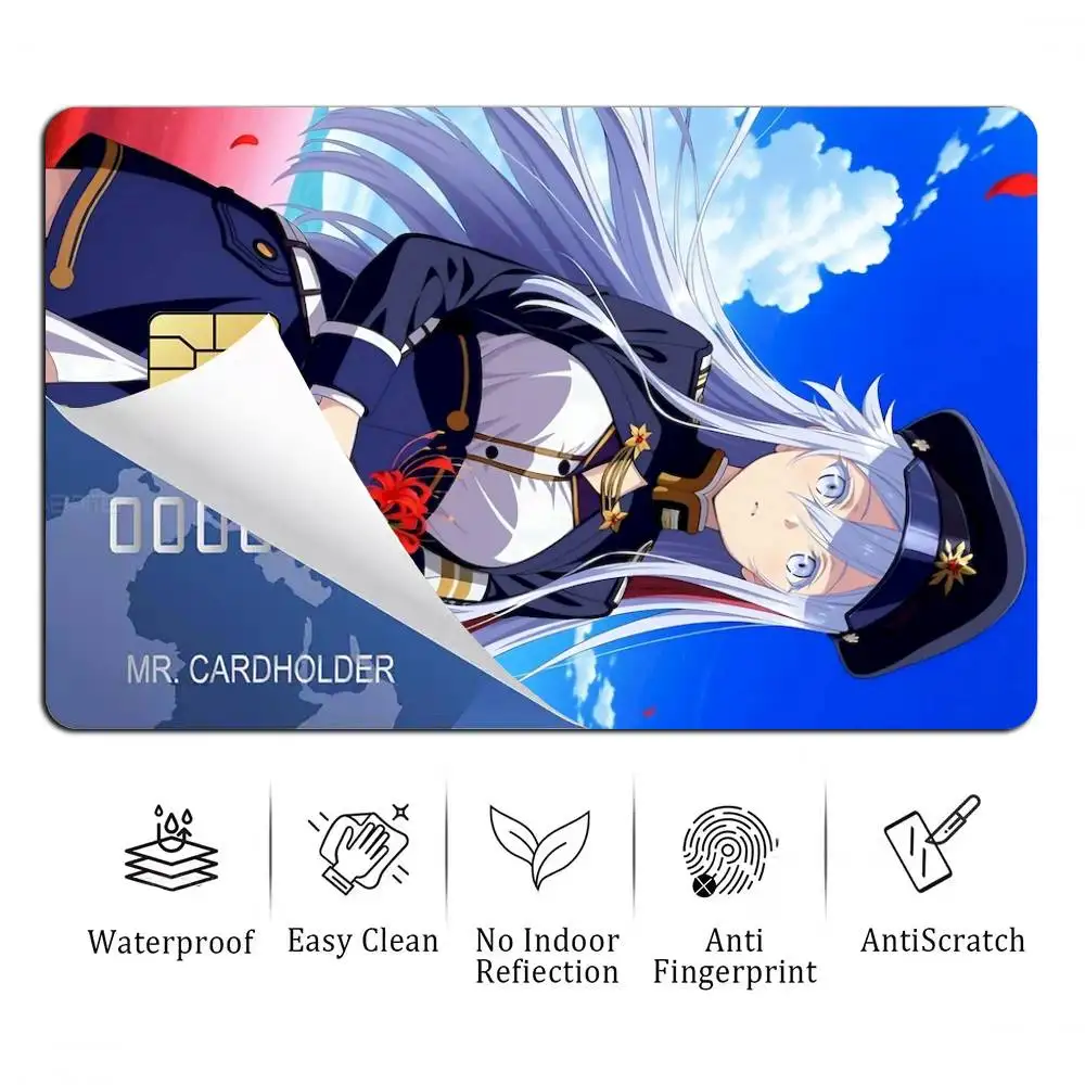 Official Art 86 - Eighty Six Anime Card Stickers for Bank Access Protective Waterproof Film Cover Sticker Gift